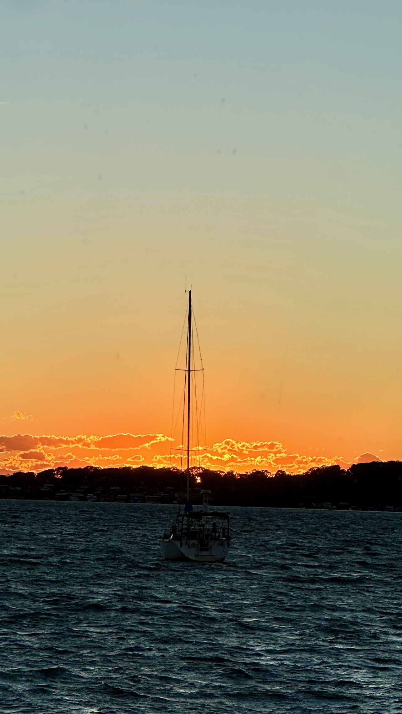 Yacht at sunset
