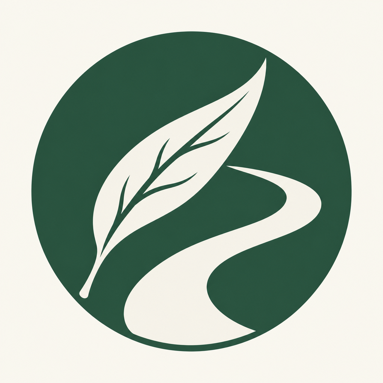 Gravel and Gum badge — a gum leaf and a gravel track in a green circle